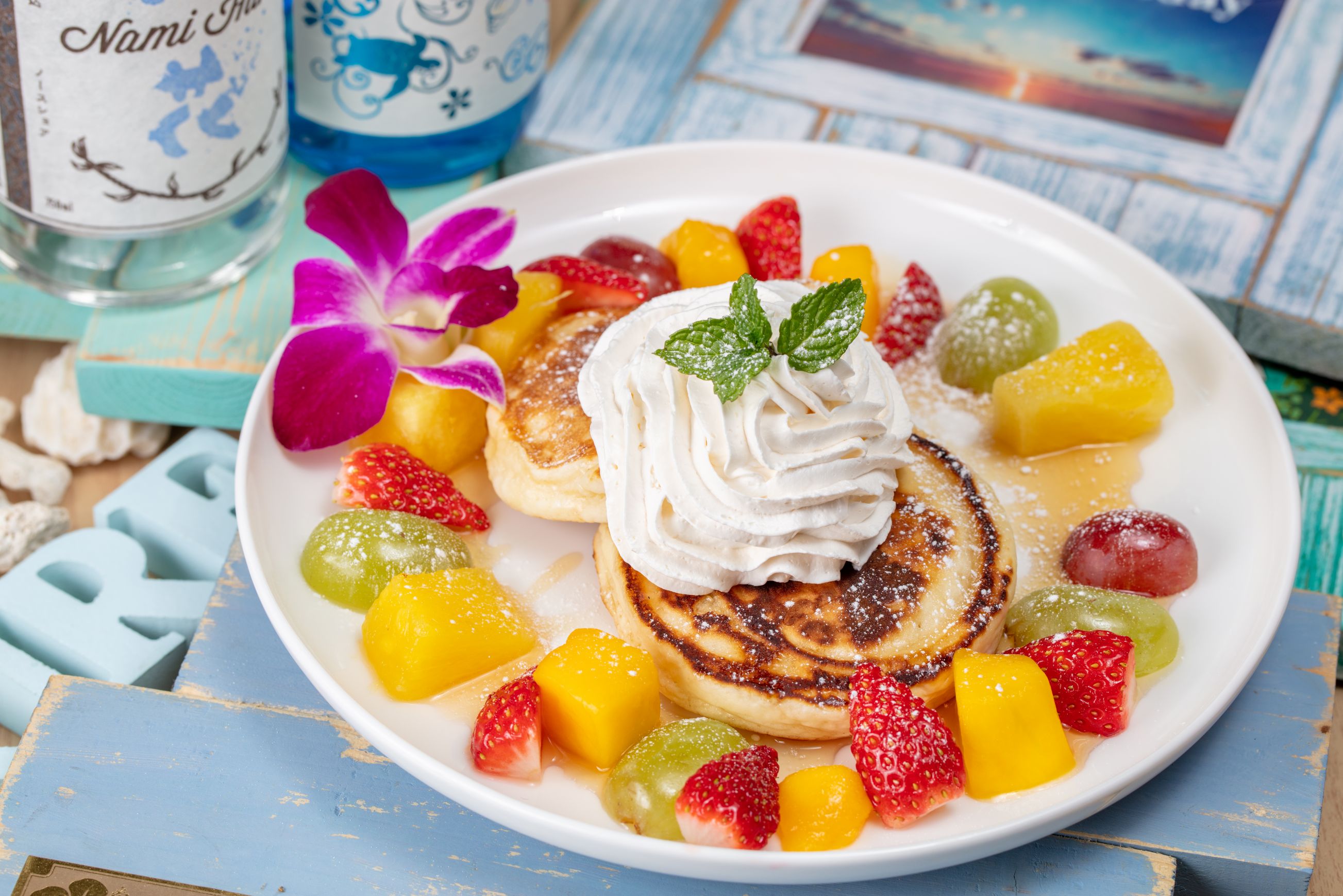 ハワイアンカフェ愛知　オノハワイアンの季節のフルーツパンケーキ